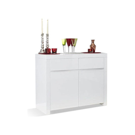 Annick 2 Door 2 Drawer White High Gloss Sideboard