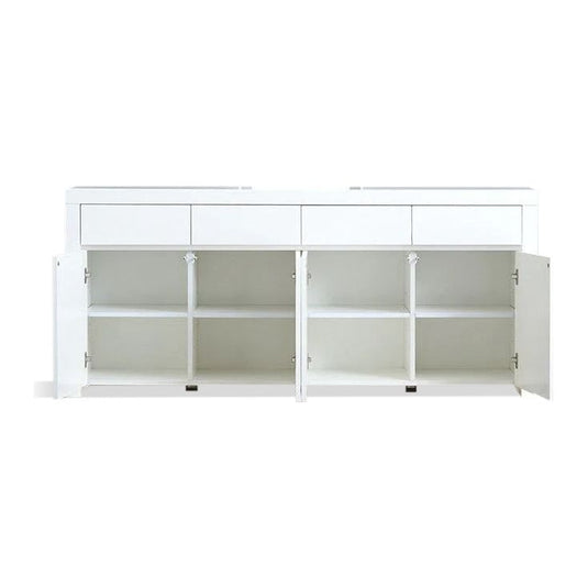 Annick 4 Door 4 Drawer White High Gloss Sideboard