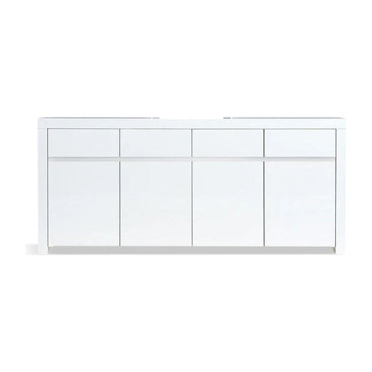 Annick 4 Door 4 Drawer White High Gloss Sideboard