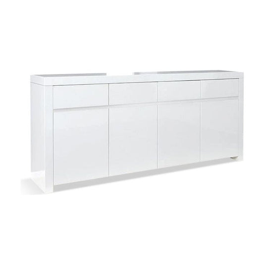 Annick 4 Door 4 Drawer White High Gloss Sideboard