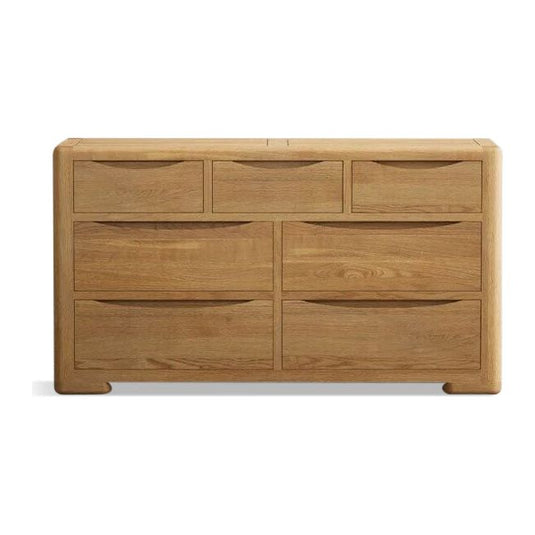 Dereham Solid Oak Wide Chest Of Drawers