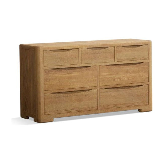 Dereham Solid Oak Wide Chest Of Drawers