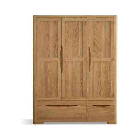 Dereham Solid Oak Triple Wardrobe