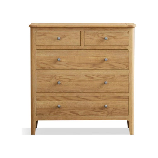 Sheringham Solid Oak 2 Over 3 Chest of drawers