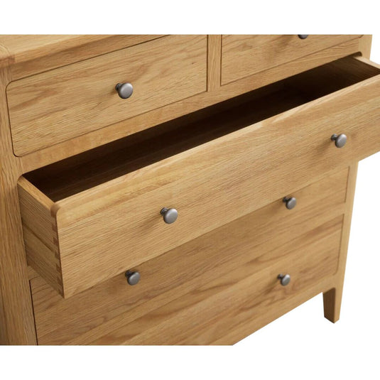 Sheringham Solid Oak 2 Over 3 Chest of drawers