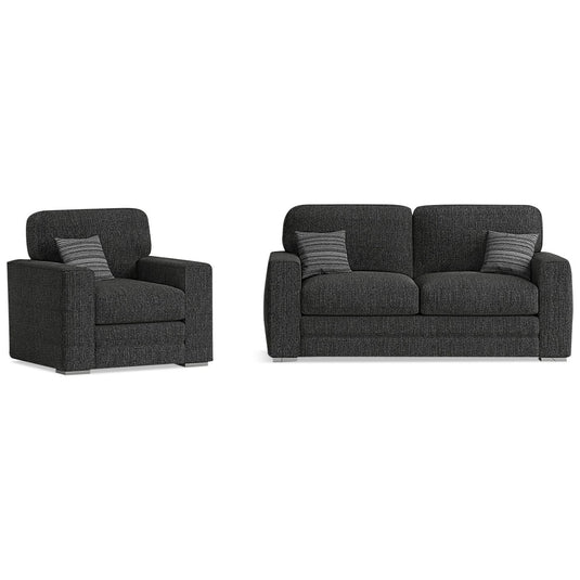 Corsham Charcoal Grey Fabric Two Seater Sofa