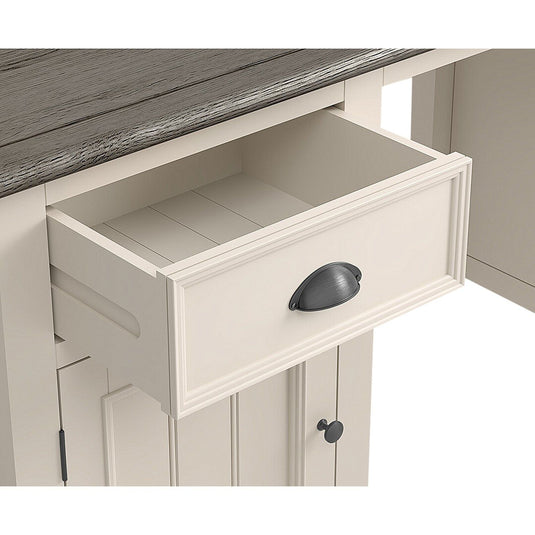 Morecambe Oak and Soft White Painted Computer Desk