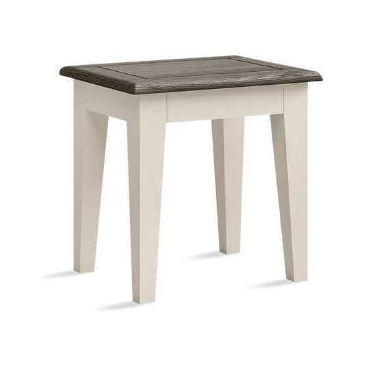 Morecambe Oak and Soft White Painted Dressing Stool