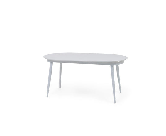 Extending Veneti Light Grey High Gloss Dining Table