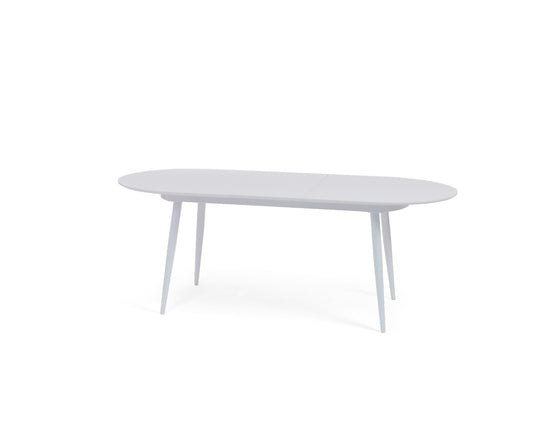 Extending Veneti Light Grey High Gloss Dining Table