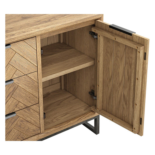 Roman Solid Oak Large Sideboard