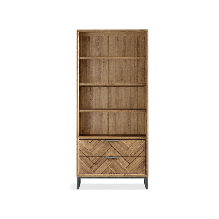 Roman Solid Oak Tall Bookcase | Furniture 48