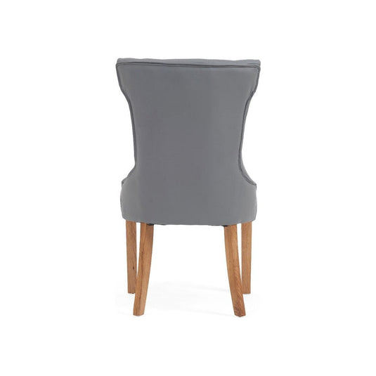 Ellen Grey Faux Leather Dining Chairs (Pair) Dining Chair Ellen 