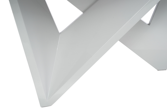 Marcella 150cm Marble Effect High Gloss Light Grey Dining Table