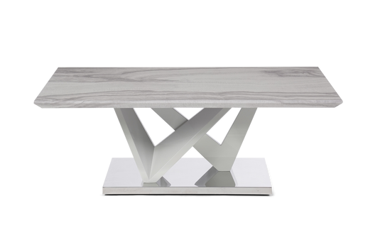Marcella Light Grey High Gloss Marble Effect Coffee Table