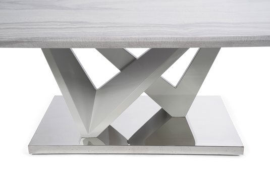 Marcella Light Grey High Gloss Marble Effect Coffee Table