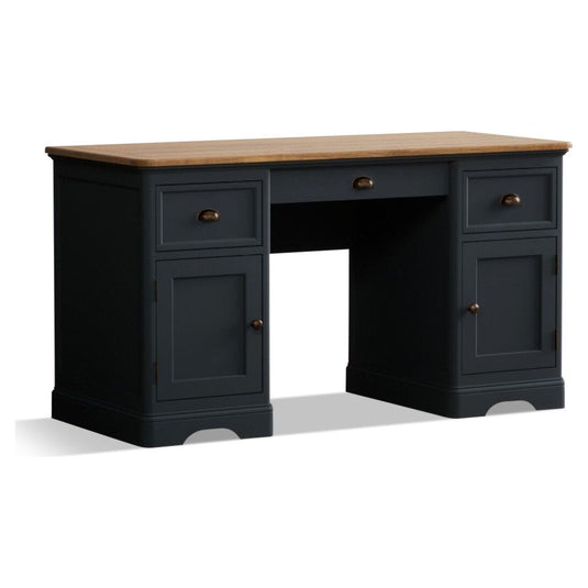 Ashton Oak and Blue Painted Computer Desk