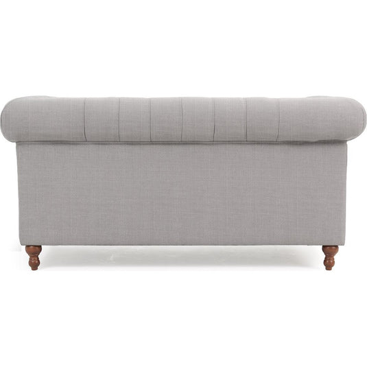 Westminster Chesterfield Grey Linen 2 Seater Sofa Sofa Westminster 