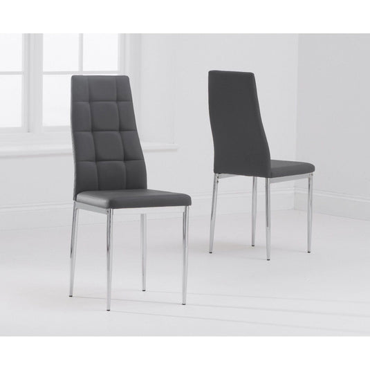 Catalina Grey Faux Leather Dining Chairs Dining Chairs Catalina 