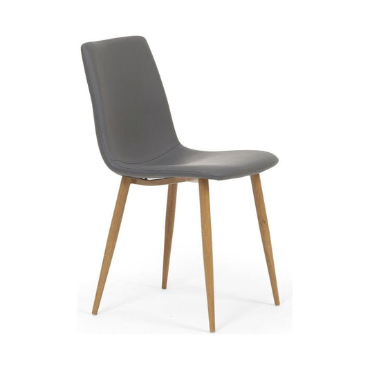 Helsinki Grey Wooden Leg with Faux Leather Dining Chairs Dining Chairs Helsinki 