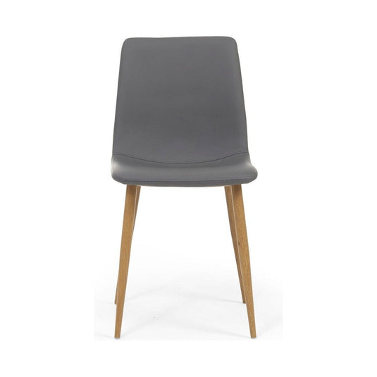 Helsinki Grey Wooden Leg with Faux Leather Dining Chairs Dining Chairs Helsinki 