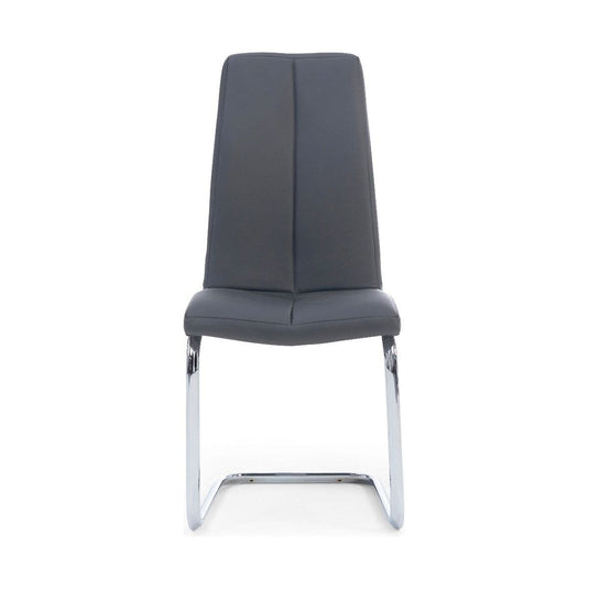 Tarin Grey Faux Leather Dining Chairs Dining Chairs Tarin 