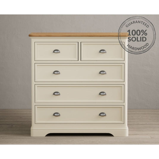 Bridstow Oak and Cream Painted 2 Over 3 Chest of drawers Storage Bridstow 