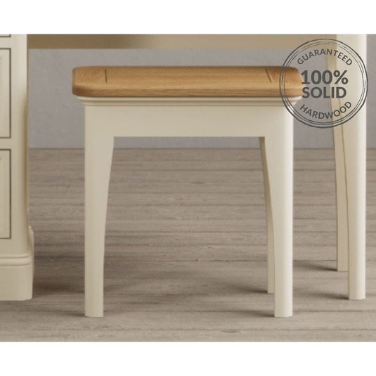 Bridstow Oak and Cream Painted Dressing table Stool Stool Bridstow 