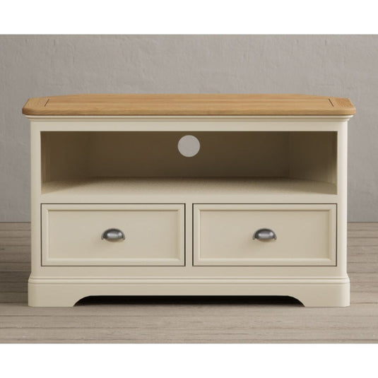 Bridstow Oak and Cream Painted Corner TV Cabinet Occasionals Bridstow 