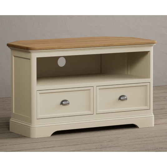 Bridstow Oak and Cream Painted Corner TV Cabinet Occasionals Bridstow 