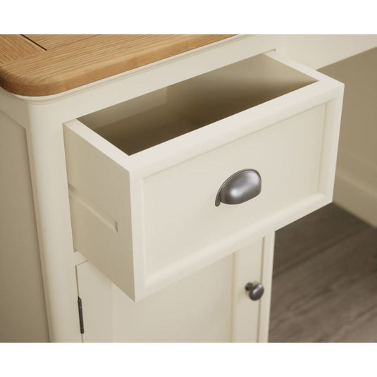 Bridstow Oak and Cream Painted Computer Desk Storage Bridstow 