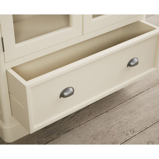 Bridstow Oak and Cream Painted Glazed Display Cabinet Storage Bridstow 