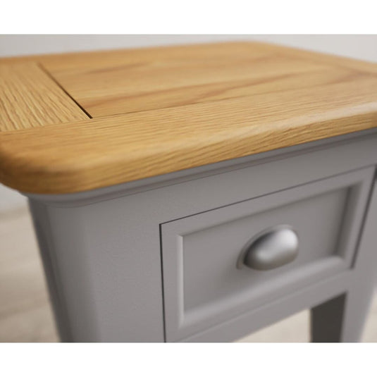 Bridstow Oak and Light Grey Painted 1 Drawer Bedside Storage Bridstow 