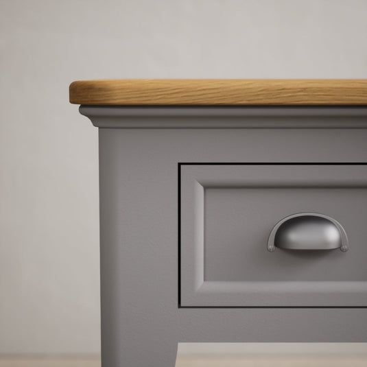 Bridstow Oak and Light Grey Painted 1 Drawer Bedside Storage Bridstow 