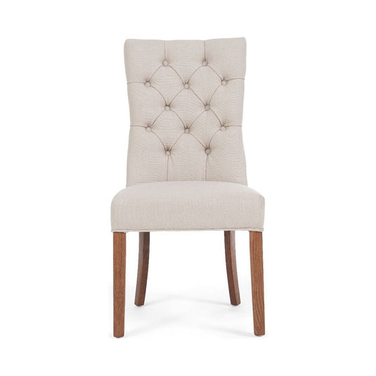 Francois Cream Fabric Dark Oak Leg Dining Chairs Dining Chairs Francois 