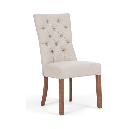Francois Cream Fabric Dark Oak Leg Dining Chairs Dining Chairs Francois 