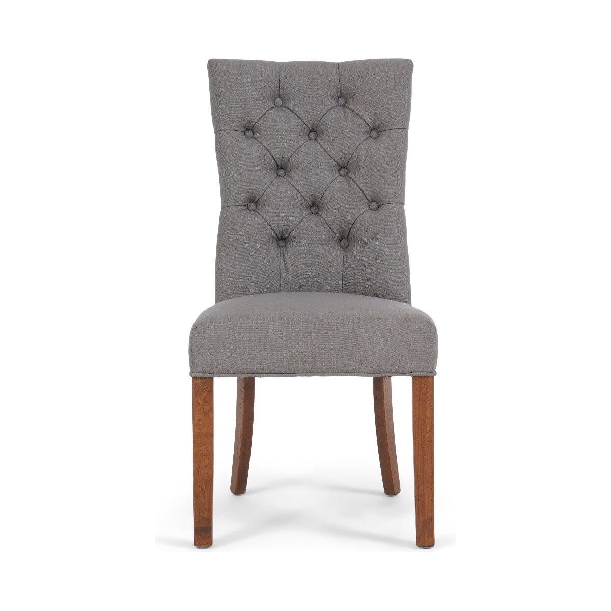 Fabric Dark Oak Leg Dining Chairs
