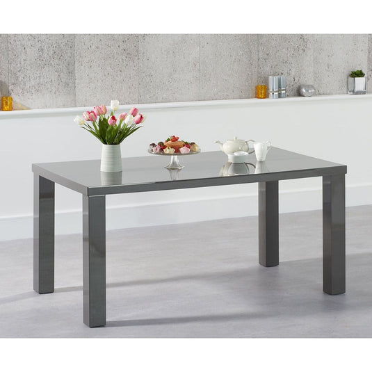 Atlanta 160cm Dark Grey High Gloss Dining Table Table Atlanta 