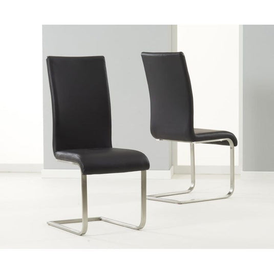 Austin Black Faux Leather Dining Chairs Dining Chairs Austin 