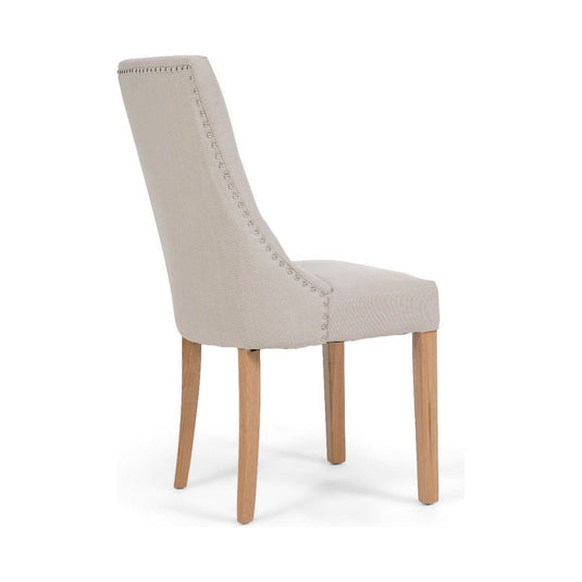 Beatrix Cream Fabric Oak Leg Dining Chairs Dining Chairs Beatrix 