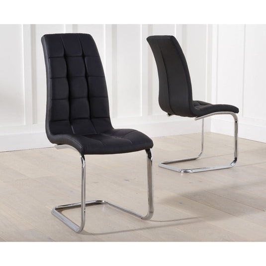 Vigo Black Faux Leather Dining Chairs Dining Chairs Vigo 