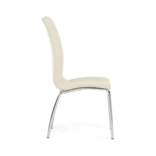 Calgary Cream Faux Leather Dining Chairs Dining Chairs Calgary 